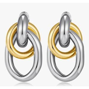 Gold Geometric Drop Dangle Earrings
